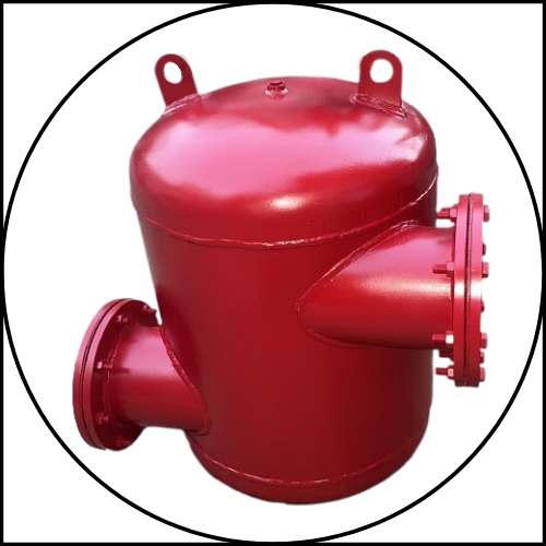 Centrifugal type Air separator is used for remove air from the system ..